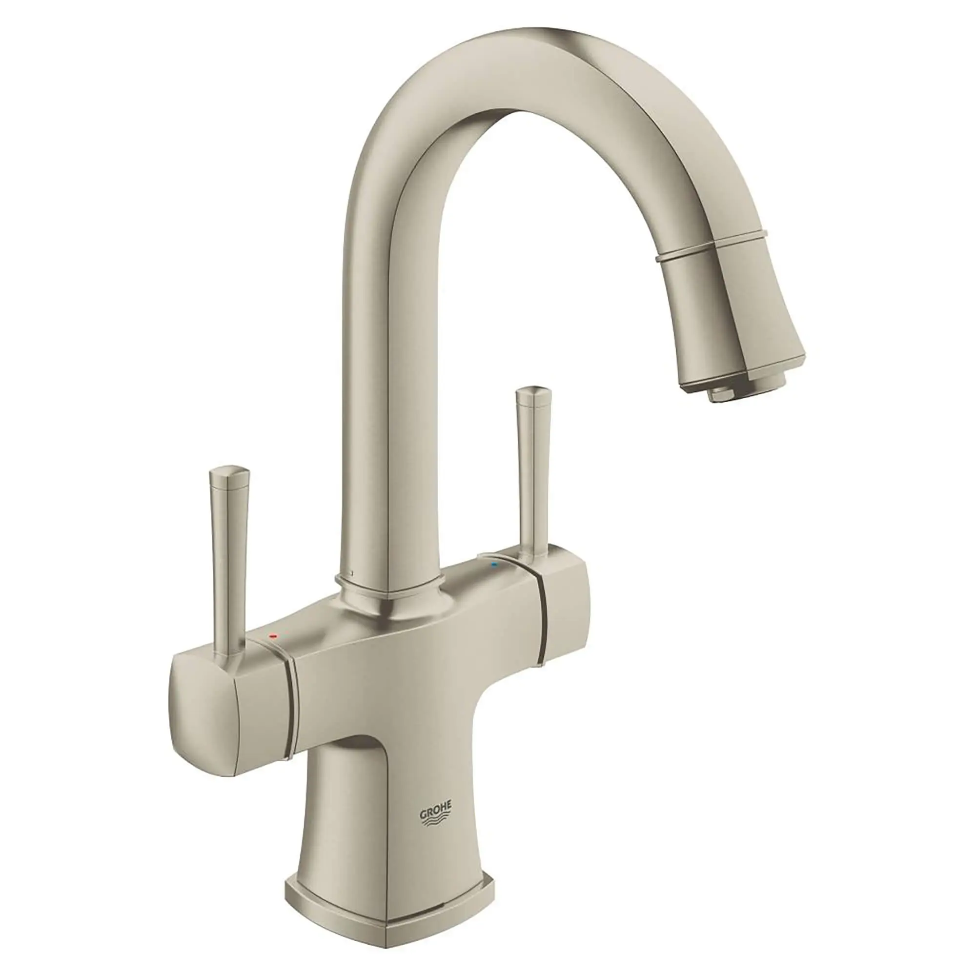 2-Handle Single-Hole High Arc Bathroom Faucet